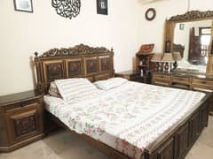 Bed set for sale (side tables, dressing table and bed)