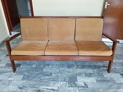 3 Seater Sofa & Chair-Pure Wood-Khubani (Apricot)