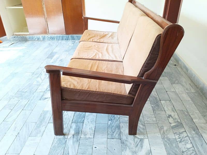 3 Seater Sofa & Chair-Pure Wood-Khubani (Apricot) 1