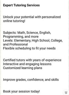 Tutoring services