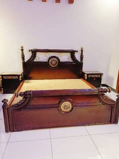 Bed Set Furniture Condition 10/10 For sale wardrobe and dressing table