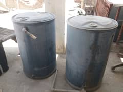 2 used Plastic Drum