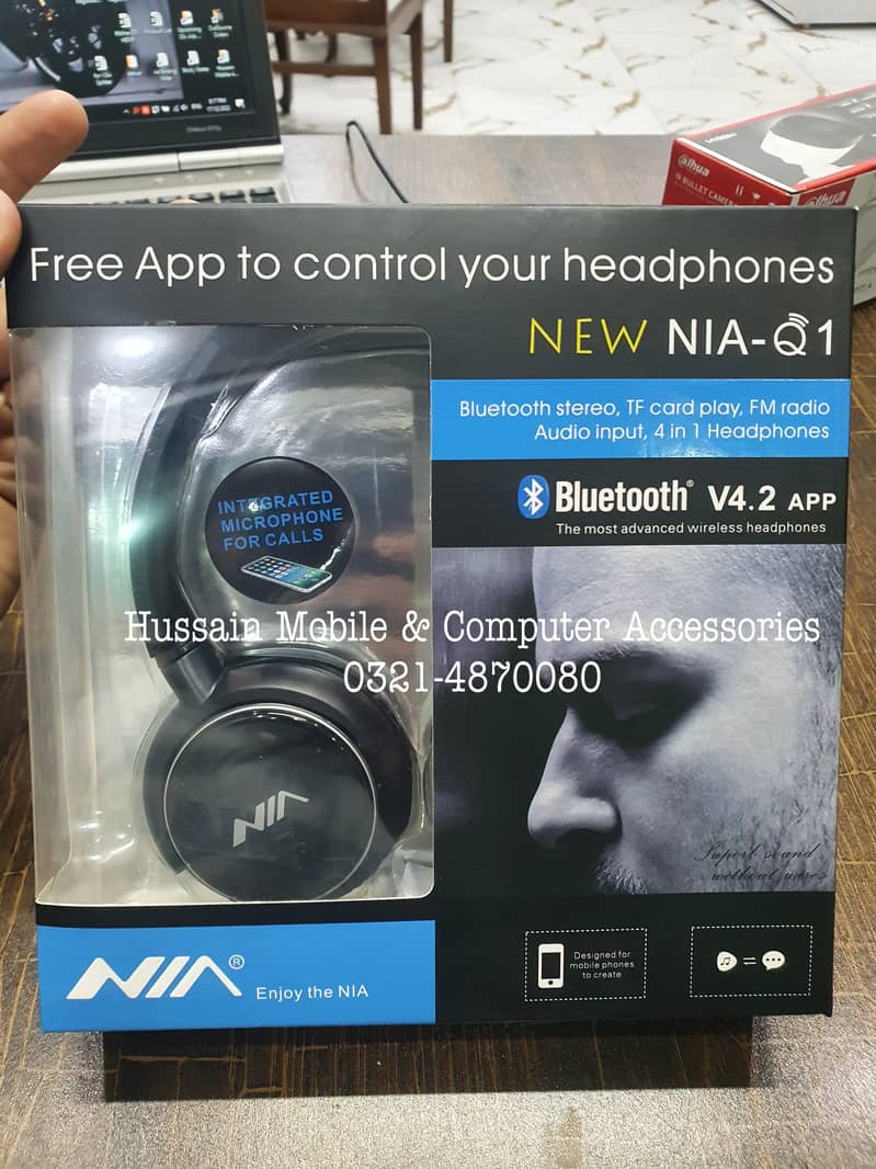 Nia Q1 bluetooth wireless headphone 0