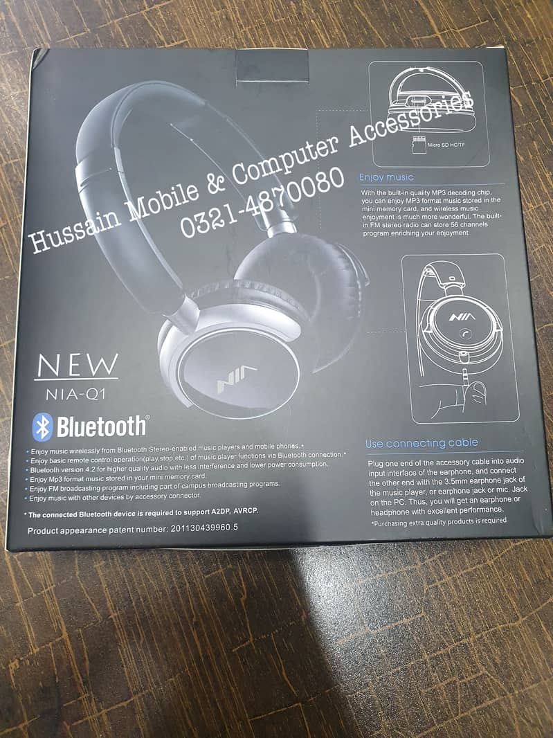 Nia Q1 bluetooth wireless headphone 1