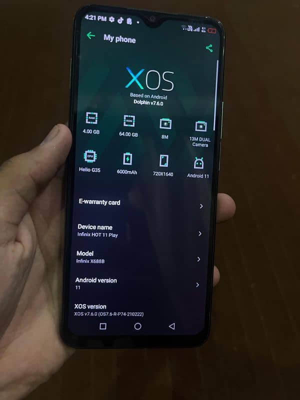 Infinix Hot 11 play  4/64 1
