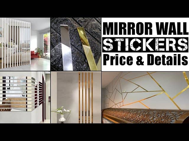 Home Decor | Acrylic Mirror Strips | Self-Adhesive | Wall Sticker 3