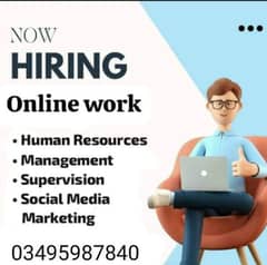 female male staff required online office work