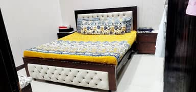 wooden Double bed / side table / dressing / mattress / Furniture