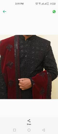 embroidry sherwani with complete set