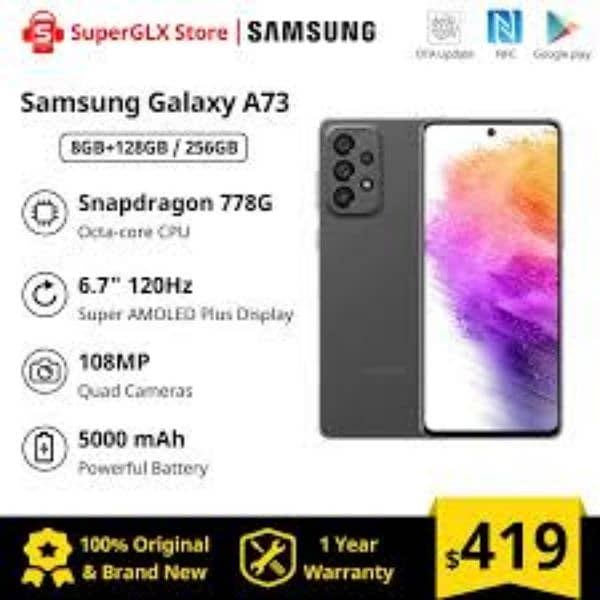 Samsung A73  5G Offical PTA approved 4