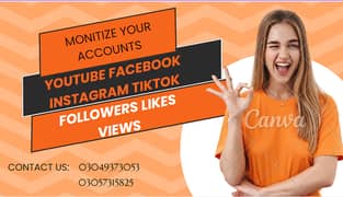 Instagram, YouTube, Facebook services,TikTok followers likes views