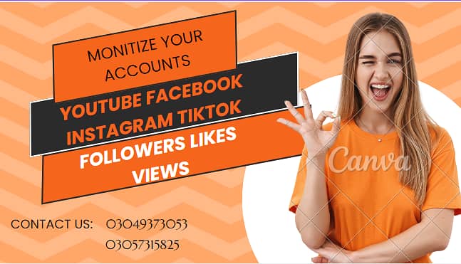 Instagram, YouTube, Facebook services,TikTok followers likes views 0