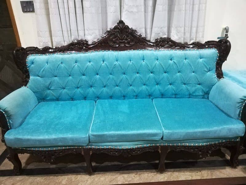 Sofa set chinioti wood 5 seater 1