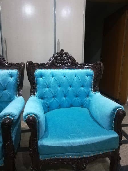 Sofa set chinioti wood 5 seater 3