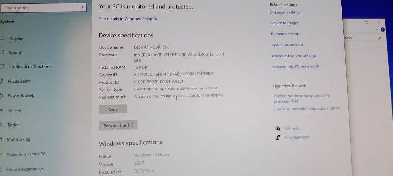 Gaming pc xeon 1240v2 rx 570 8gb 2