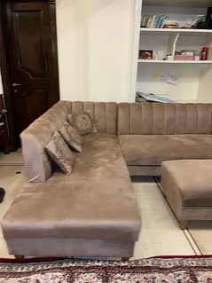 L Shape Sofa set / l shape sofa set / velvet stuff l shape sofa set