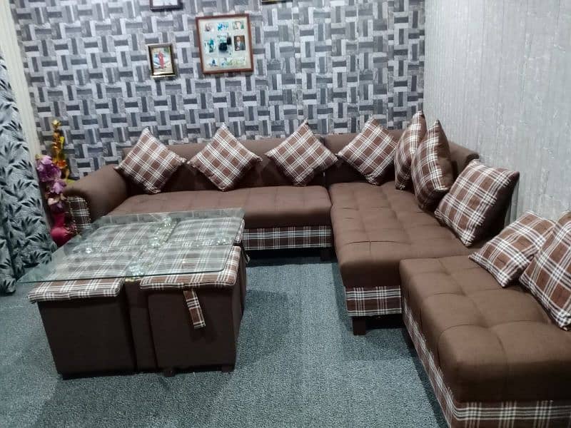 sofa set complete pkg urgent sale 1