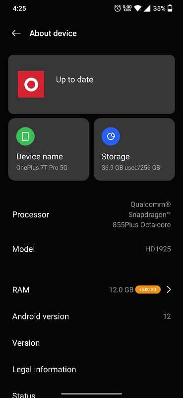 OnePlus 7T pro Maclern 12+7/256 (Exchange possible) 8