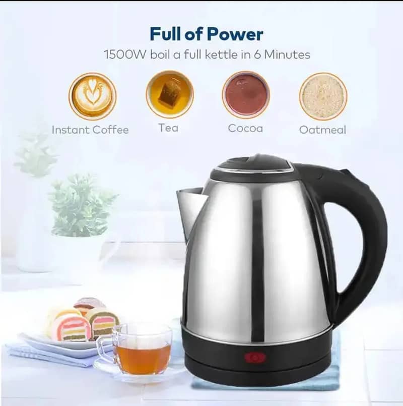 Electric Kettle Stainless Steel Body & Automatic Switch Function 2.0L 2