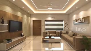 Interior decor/False ceiling/wooden flooring