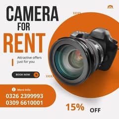 DSLR CAMERA ON RENT, Lens, Rent, Canon, Sony ,Lens sony a73 rent