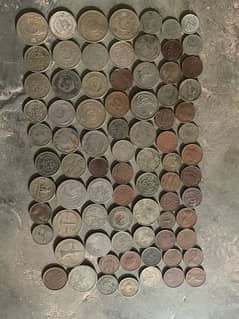 old and different country coins