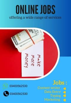 Online job for online earnings Typing and data entry