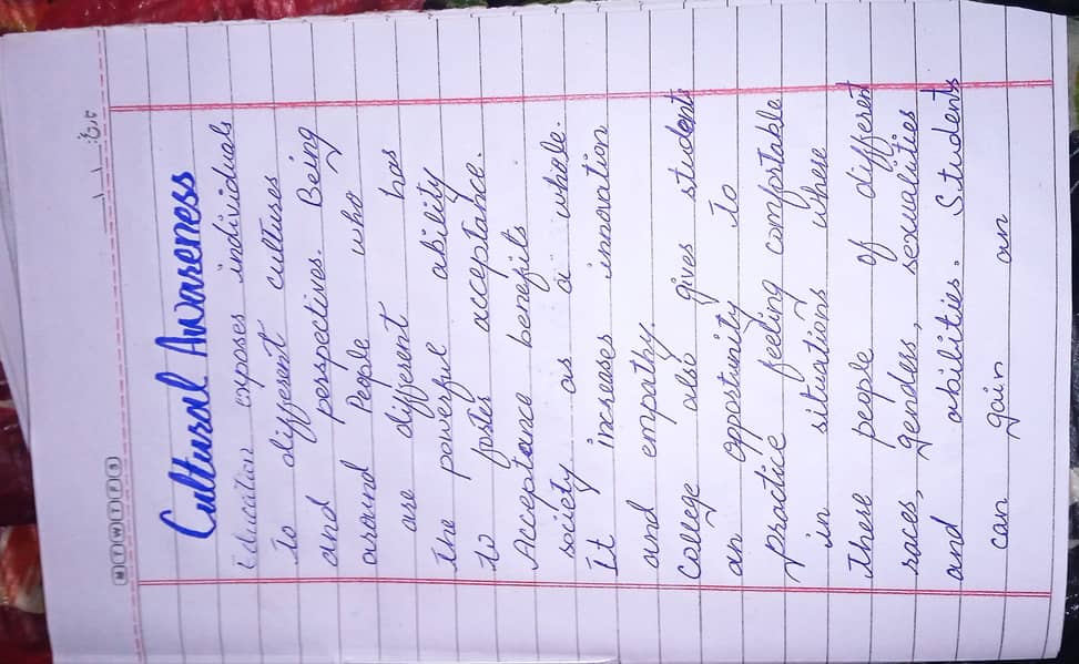 Handwriting assignment work 0