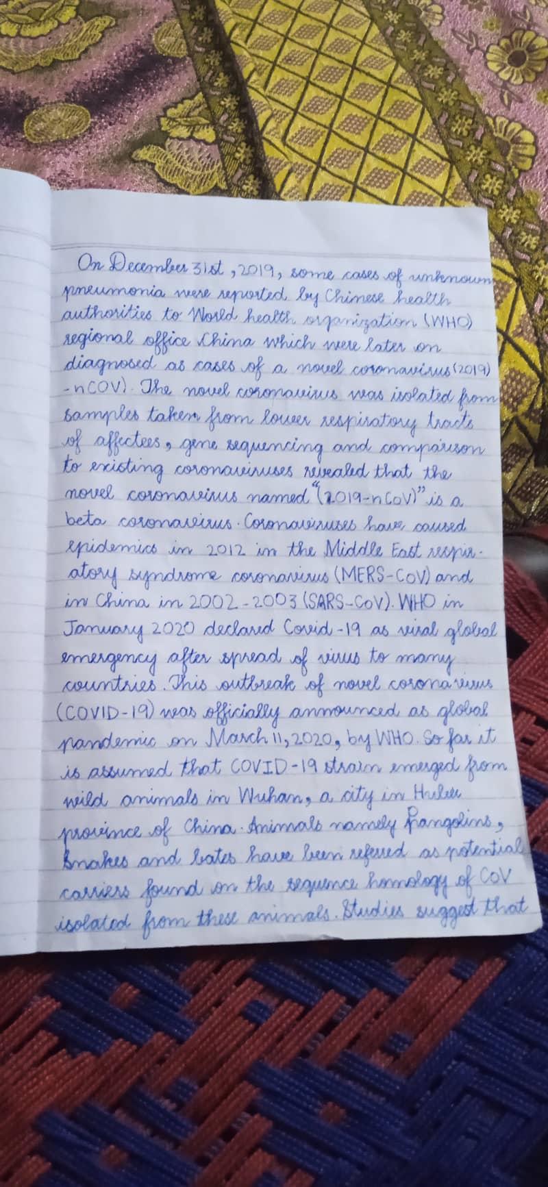 Handwriting assignment work 9