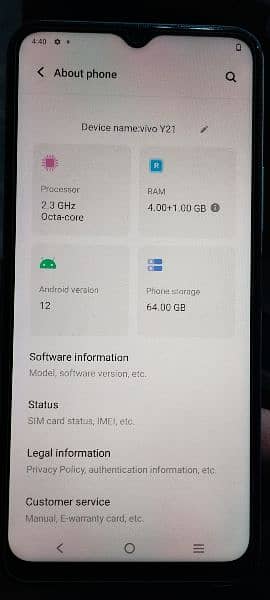 Vivo Y21  For Sale 1