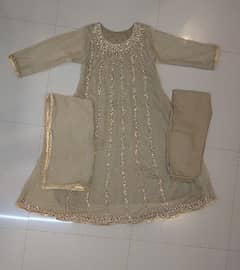 beige heavy dress