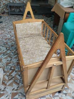 wooden baby cot