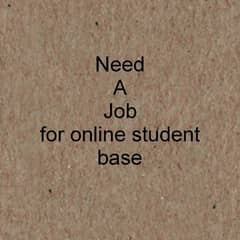 need a job for student