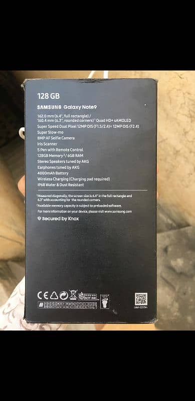 samsung note9 10 by 10 ha Full ok ha 6 128 ma ha with box 7