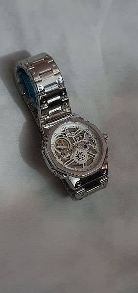 Stylish skeleton watch transparent 3