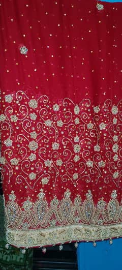 red & golden bridal lehnga