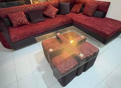 L shape for sale with table