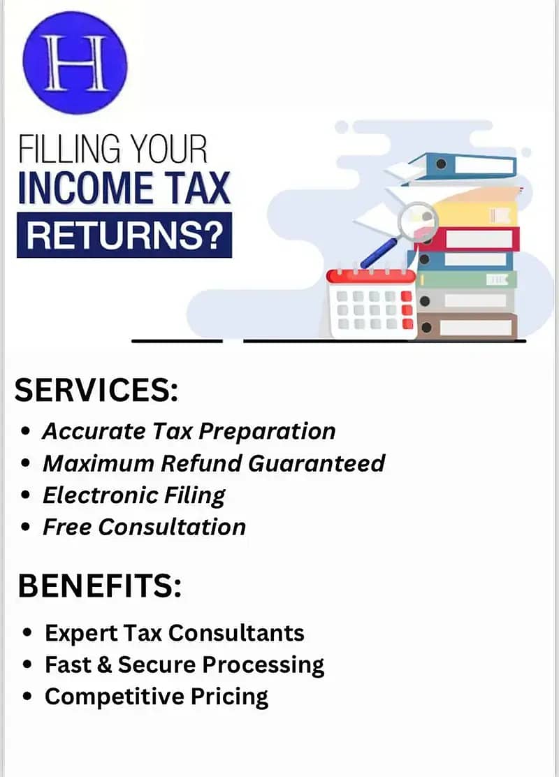 Tax Consultant, Tax Filer, FBR, Income Tax Return, Sales Tax, NTN 6