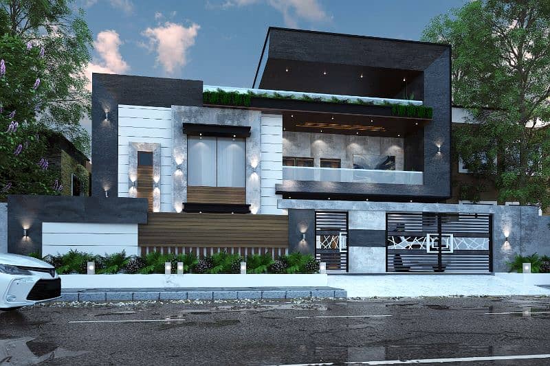 3Ds Max Front Elevation 2