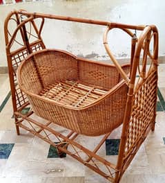 Cane Baby Jhoola Handmade Rattan Wicker Baby Swing Bed Baby Cradle