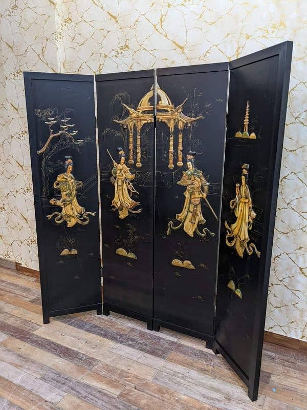 Antique Chinese Partition screen with Mother of pearl Inlay work 3