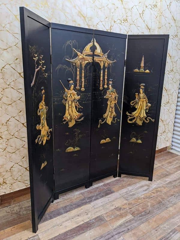 Antique Chinese Partition screen with Mother of pearl Inlay work 8