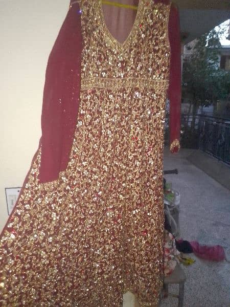 full length bridal maxi mehroon in color 3