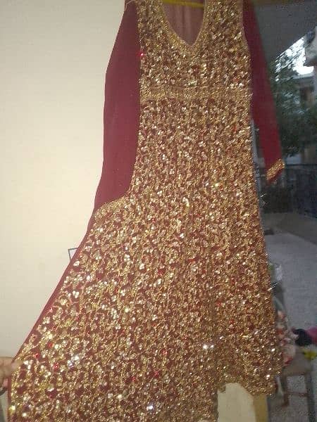 full length bridal maxi mehroon in color 1