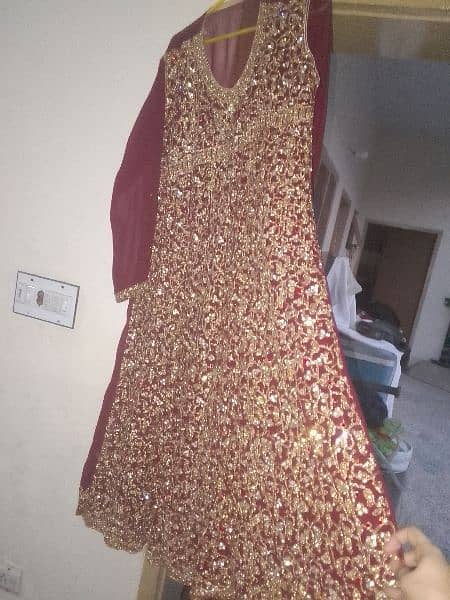 full length bridal maxi mehroon in color 2