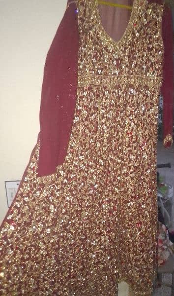 full length bridal maxi mehroon in color 5