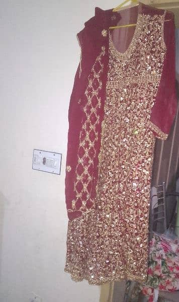 full length bridal maxi mehroon in color 6