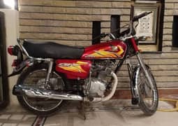 HONDA CG125 2021 RED COLOR KARACHI NUMBER