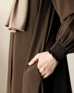 women classic Georgette zipper abaya 0