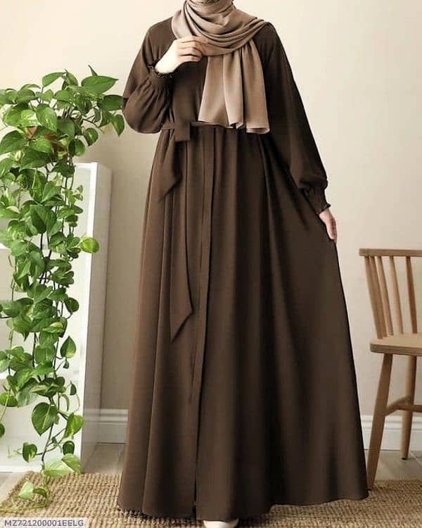 women classic Georgette zipper abaya 1